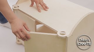 Unique furniture hinge idea! stackable cabinets / woodworking