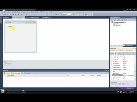 How To Add Tooltips To Your Controls In Visual Basic 2008/2010
