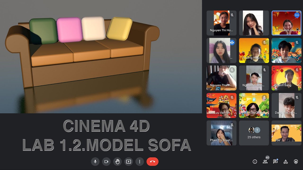 Cinema 4D Model Sofa dohoamaytinh thietkedohoa YouTube