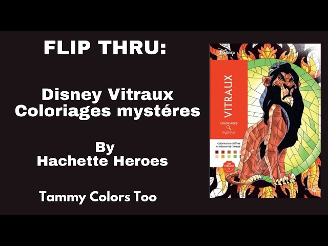 Coloriages mystères Disney - Vitraux
