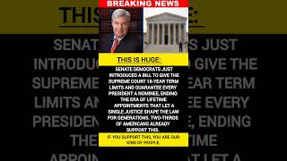 π¨ Senate Democrats Push 18-Year Supreme Court Term Limits! πΊπΈβοΈ #Breaking