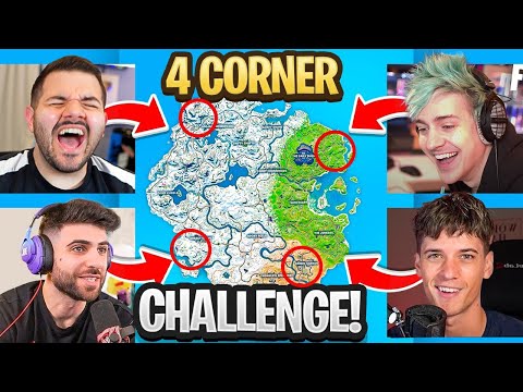 THE 4 CORNER ALL VAULT FORTNITE CHALLENGE! ft SypherPK, Ninja & NateHill