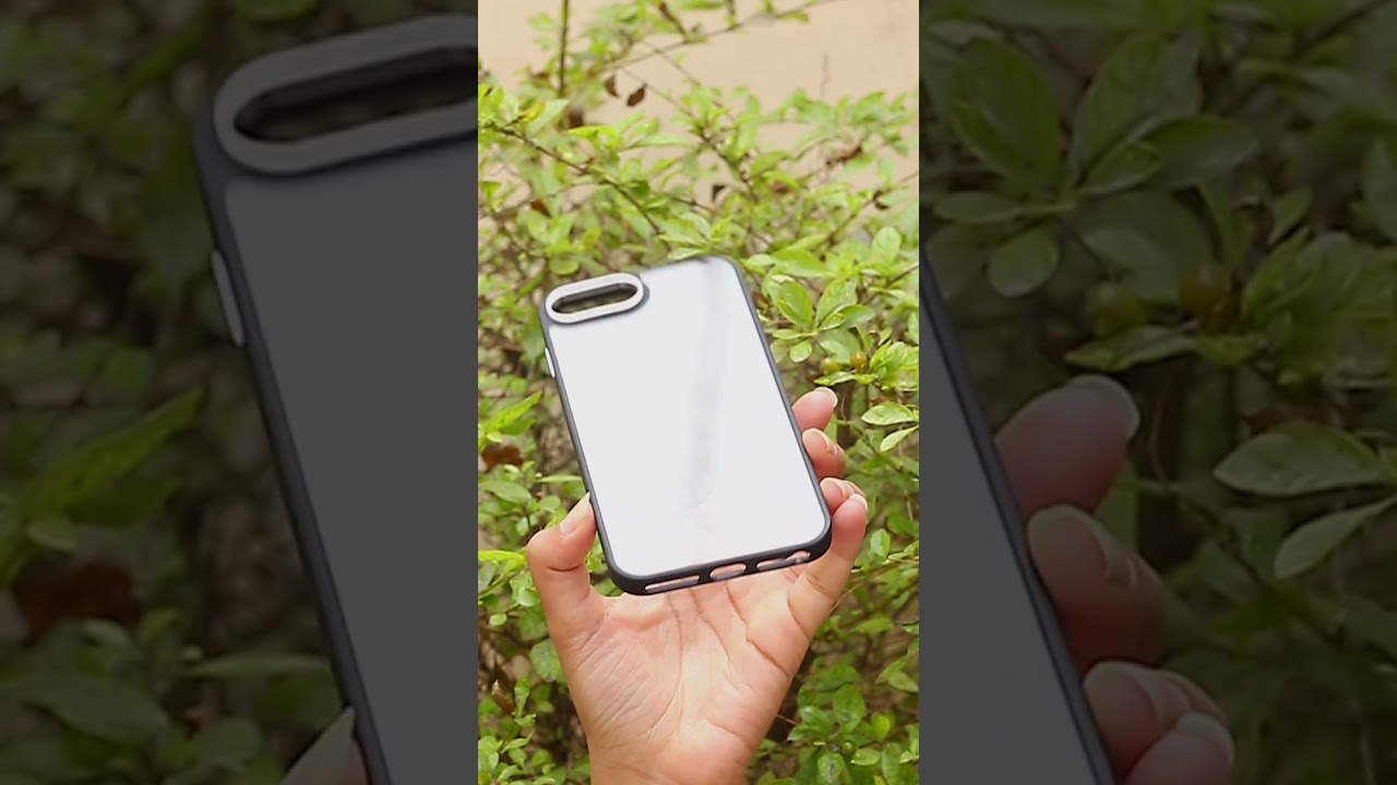 BLACK Metal Safe Transparent Case for Apple iphone 8 plus