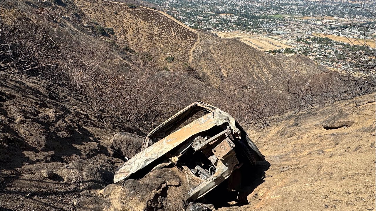 HIKING TO THE CRASHED CARS OFF ORTEGA HWY.