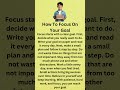 How To Focus On Your Goal || Fluent English || Learn English || Listen And Practice