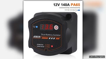 New Smart Dual Battery Isolator 12V 140A Waterproof Digital Voltage Sensitive Relay VSR Switch For