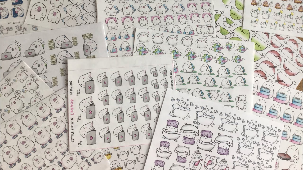 Eine neue Sticker Obsession | Little Potato | Square Lime Designs | Printable Stickers | planerbeere