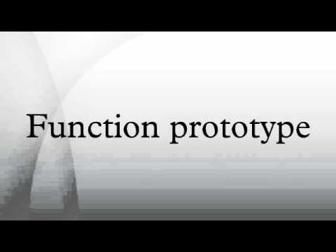 Function prototype