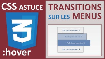 Animation des menus par les styles CSS