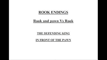 75. Rook Endgames Part 1 - The defending king in front of the pawn