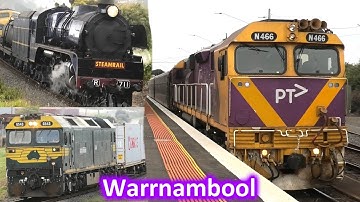 Trains in Warrnambool; V/Line, Passenger, Freight & Steam Trains!