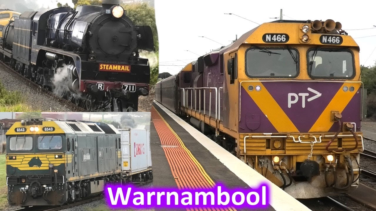 Trains in Warrnambool; V/Line, Passenger, Freight & Steam Trains!