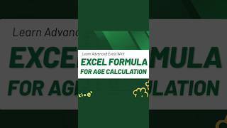What is Your AGE in Excel Using DATE OF BIRTH?