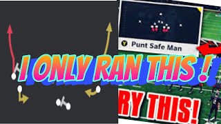 I Only Ran Gun Monster and punt safe man in madden 23