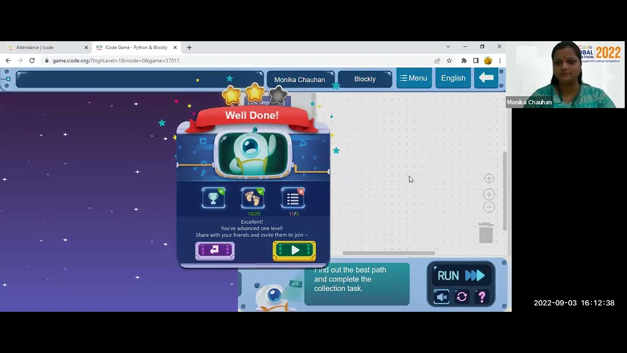 ICode Global Hackathon 2022 _Blockly Beginner Session 4 - YouTube