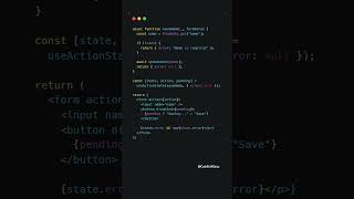 useActionState - React 19 makes form state cleaner #react #javascript #shorts