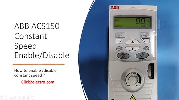 ABB ACS150 Constant Speed Programming in English