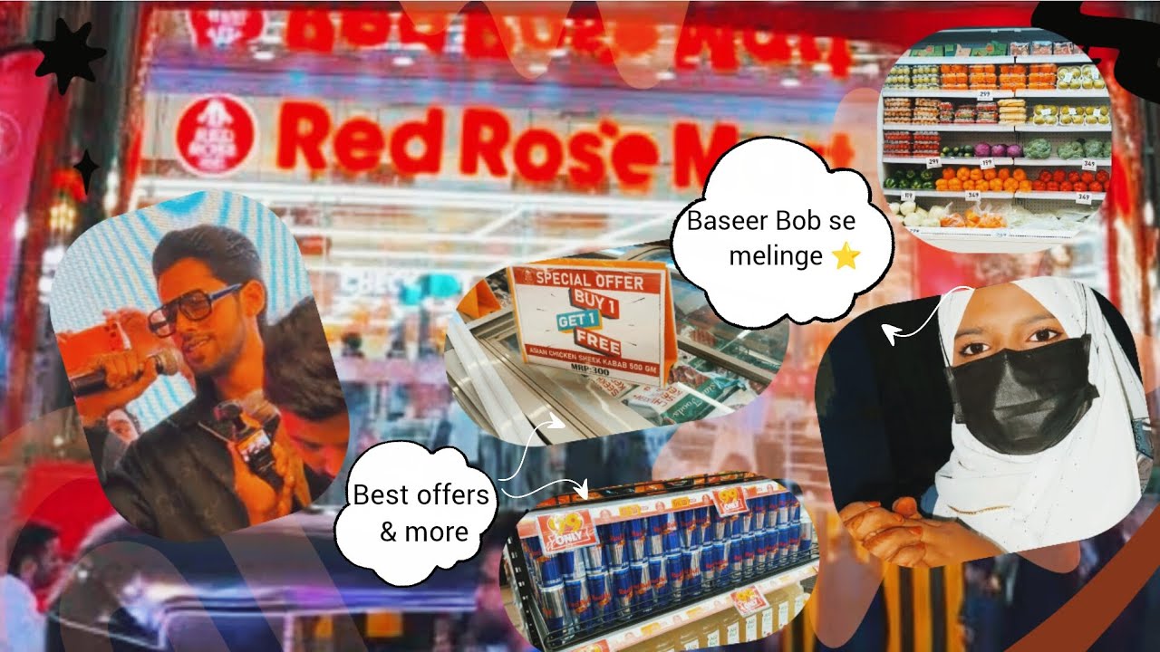 Hyderabad Ka Asli Star Baseer Bob ⭐ | Red Rose Mart Vlog | Crazy deals | Tolichowki Hyderabad 