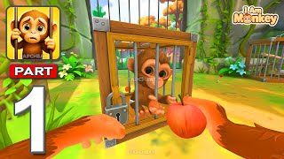 I Am Monkey - Gameplay Walkthrough Part 1 - Escape From Monkey Prison (Android, iOS) screenshot 5