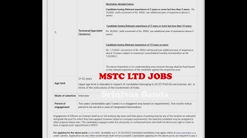 MSTC Ltd Jobs #TechnicianSpecialist #Various OSD #latestgovtjobs