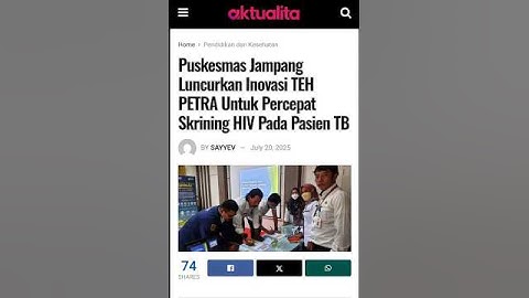 Puskesmas Jampang Luncurkan Inovasi TEH PETRA Untuk Percepat Skrining HIV Pada Pasien TB