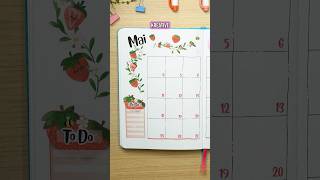 Erdbeer Monatsübersicht für den Mai 🍓📖 #bulletjournal #bujo