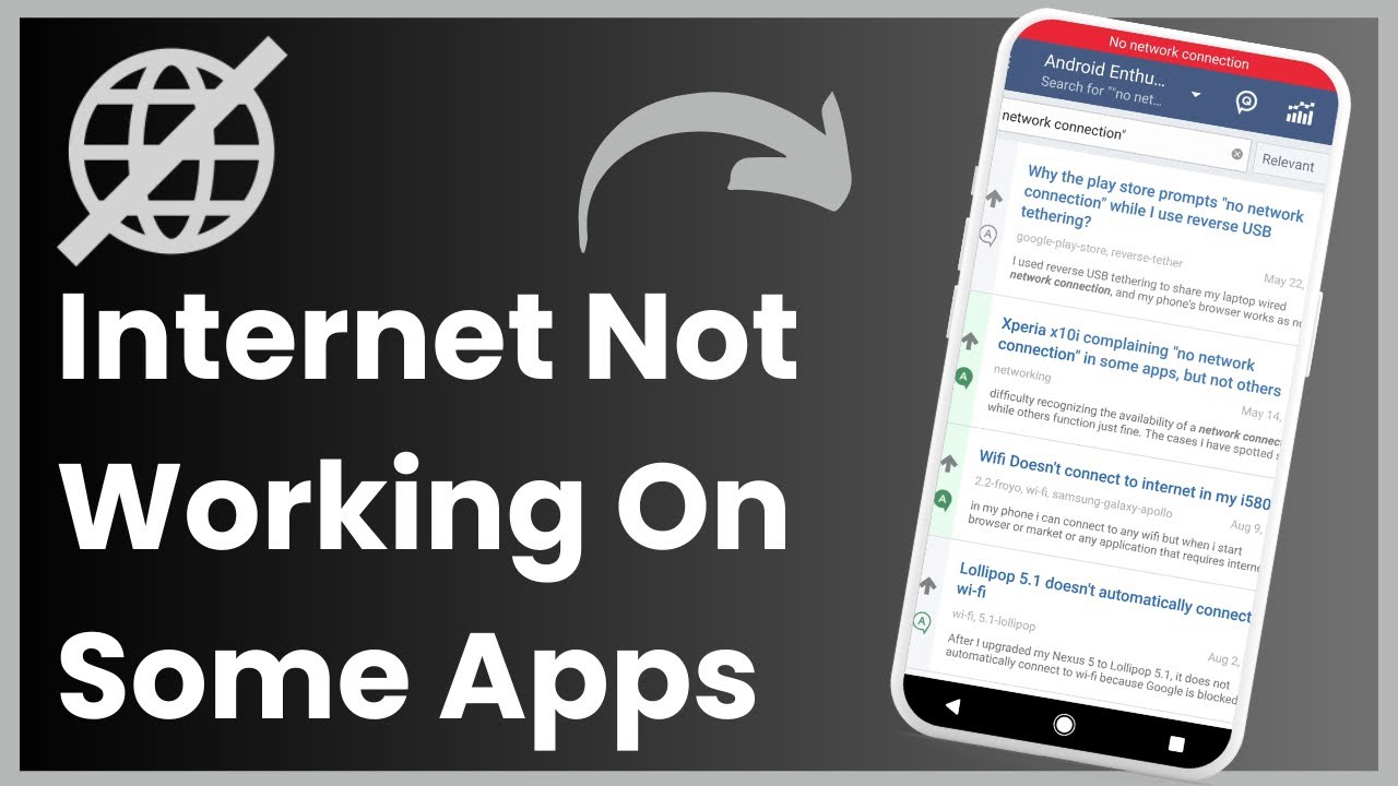 Internet Not Working In Some Apps ! [EASY FIX] - YouTube