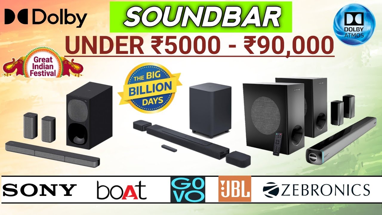 "Best Soundbars 2025 | ₹5000–90000 Price Range | Amazon & Big Billion Days Offer"Bank Offer Discount