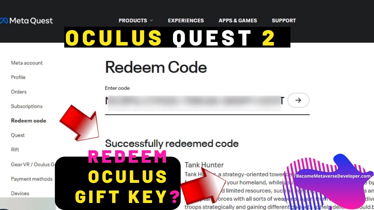 overholdelse Ryg, ryg, ryg del nøje OCULUS KEY: How To Redeem OCULUS GIFT CODE Card (ANSWERED)- VR Headsets  Ep36 - YouTube