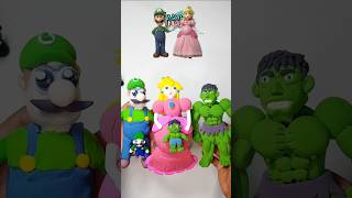Luigi is sad! Princess Peach, what have you done? That isn't Luigi's child. Clay characters
