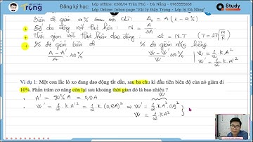 DAO ĐỘNG TẮT DẦN - DAO ĐỘNG CƠ - CHƯƠNG I - VẬT LÍ 11 - Thầy LÊ ĐĂNG TRỌNG
