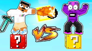 The CRAZIEST 1v1 Lucky Block SKYWARS in MINECRAFT! (vs Best Friend)