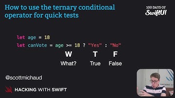 How to use the ternary conditional operator for quick tests – Swift for Complete Beginners