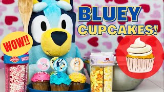 BLUEY bakes CUPCAKES | Pretend Play with Bluey Toys | Disney Junior | ABC Kids