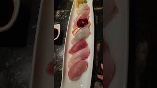 Omakase salmon sushi at Bluefin Restaurant and Sushi bar in Blue Bell, PA USA .