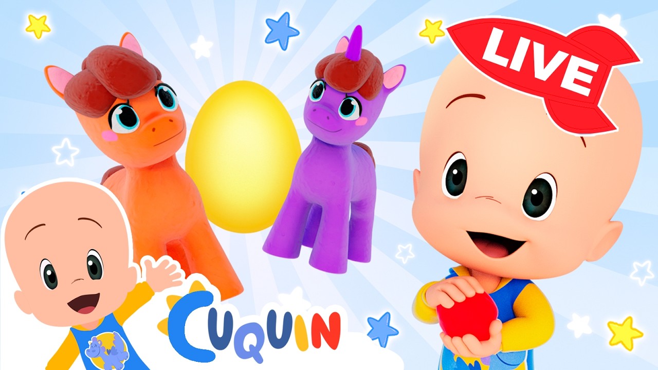🔴DIRECTO🔴 Aprende  colores,  números y formas con Cuquín | Videos educativos