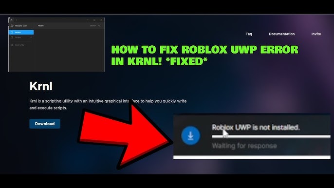 KRNL ROBLOX UWP NOT INSTALLED ERROR? HOW TO FIX KRNL UWP ERROR IN 2023!👀 