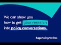 Sage Policy Profiles Demonstration