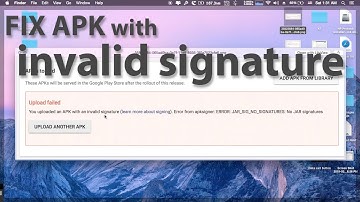 FIX APK with an invalid signature