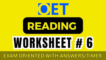 reading part C practice video oet online classroom Power of Placebo oet online classroom