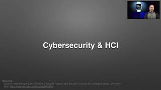 Famous HCI 2020 - Lecture 20:  Cybersecurity and HCI Profile