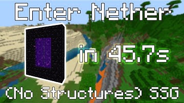 [WR] Minecraft Bedrock | Enter Nether (No Structures) SSG in 45.7s
