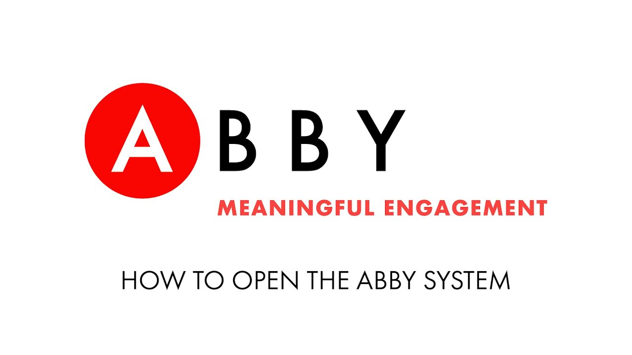 How to safely open the ABBY® system - YouTube
