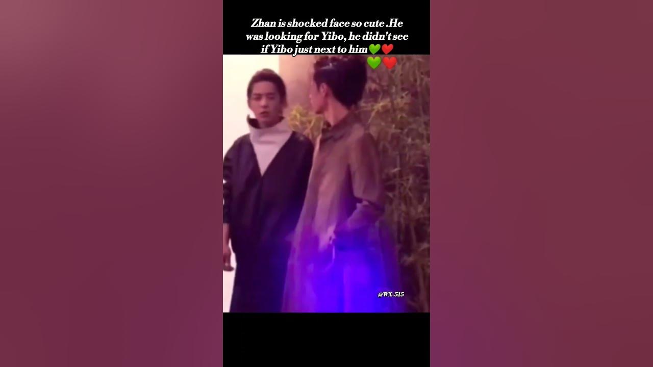 He was looking for Yibo,he didn't see if Yibo just next to him #wangyibo#xiaozhan#theuntamed #yizhan