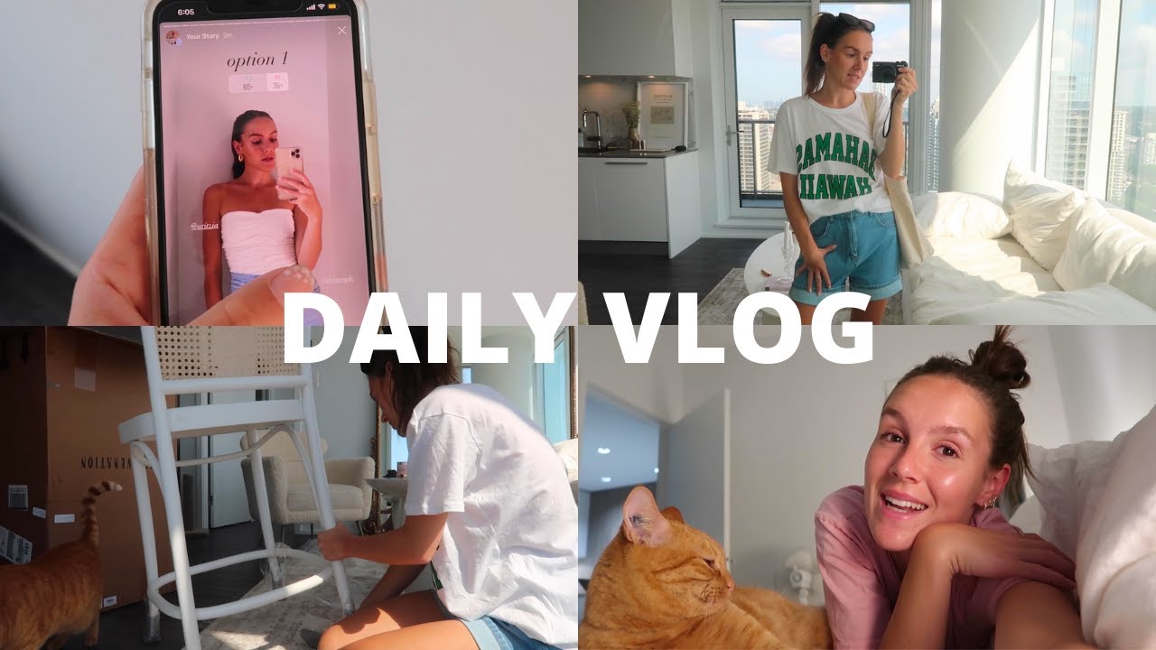 VLOG: Get Ready With Me, New Furniture, Car Update + Free People Haul! | Emma Rose