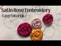 Easy Rose embroidery full step by step tutorial #roseembroidery woven wheel rose #embroidery #rose