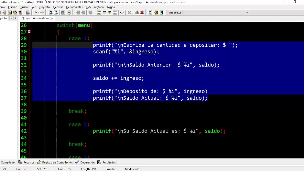 Estructura Switch C++ YouTube