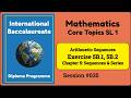 035 | IB Math SL | Sequences and Series | Arithmetic Sequences | Exercise 5B.1 and 5B.2