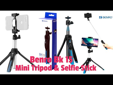 BK15 Mini Tripod & Selfie Stick w/Remote