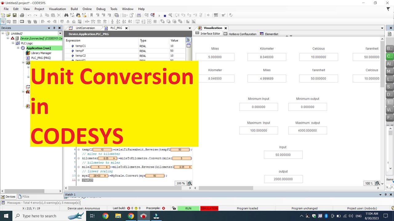 Unit Conversion in #codesys #plc #programming - YouTube
